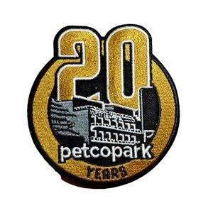 Padres Petco Park 20th Anniversary Embroidered 4in Iron / Sew-On Patch